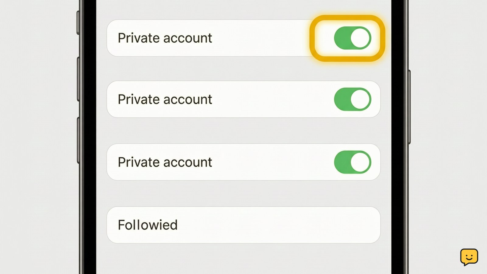 Instagram Account privacy setting with Private account enabled