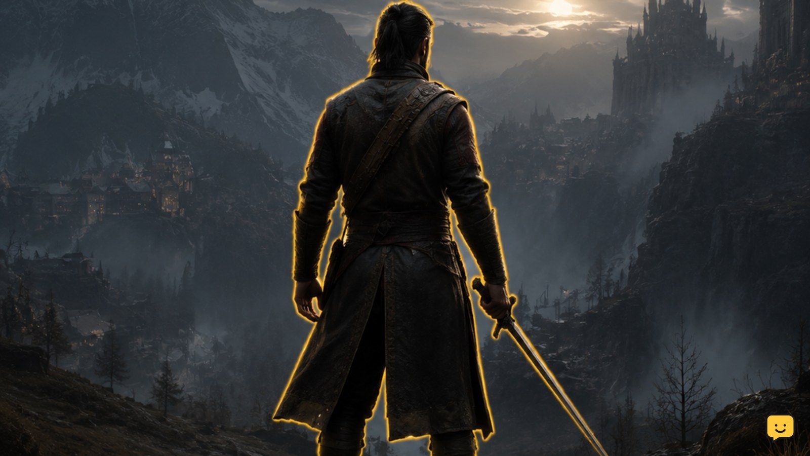 Coen standing alone in the dark fantasy world of The Blood of Dawnwalker
