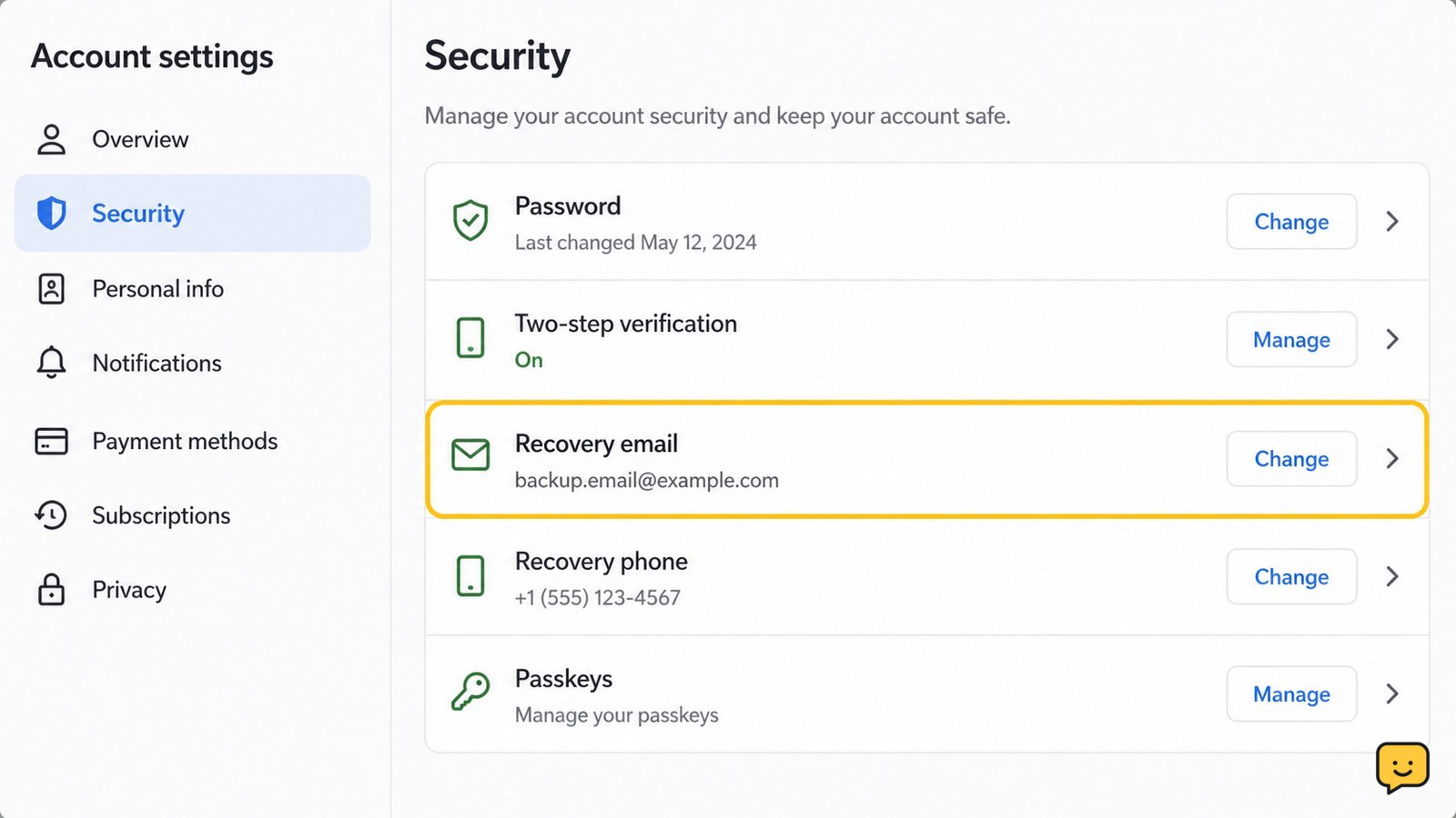 How to Change the Recovery Email Address on an Account