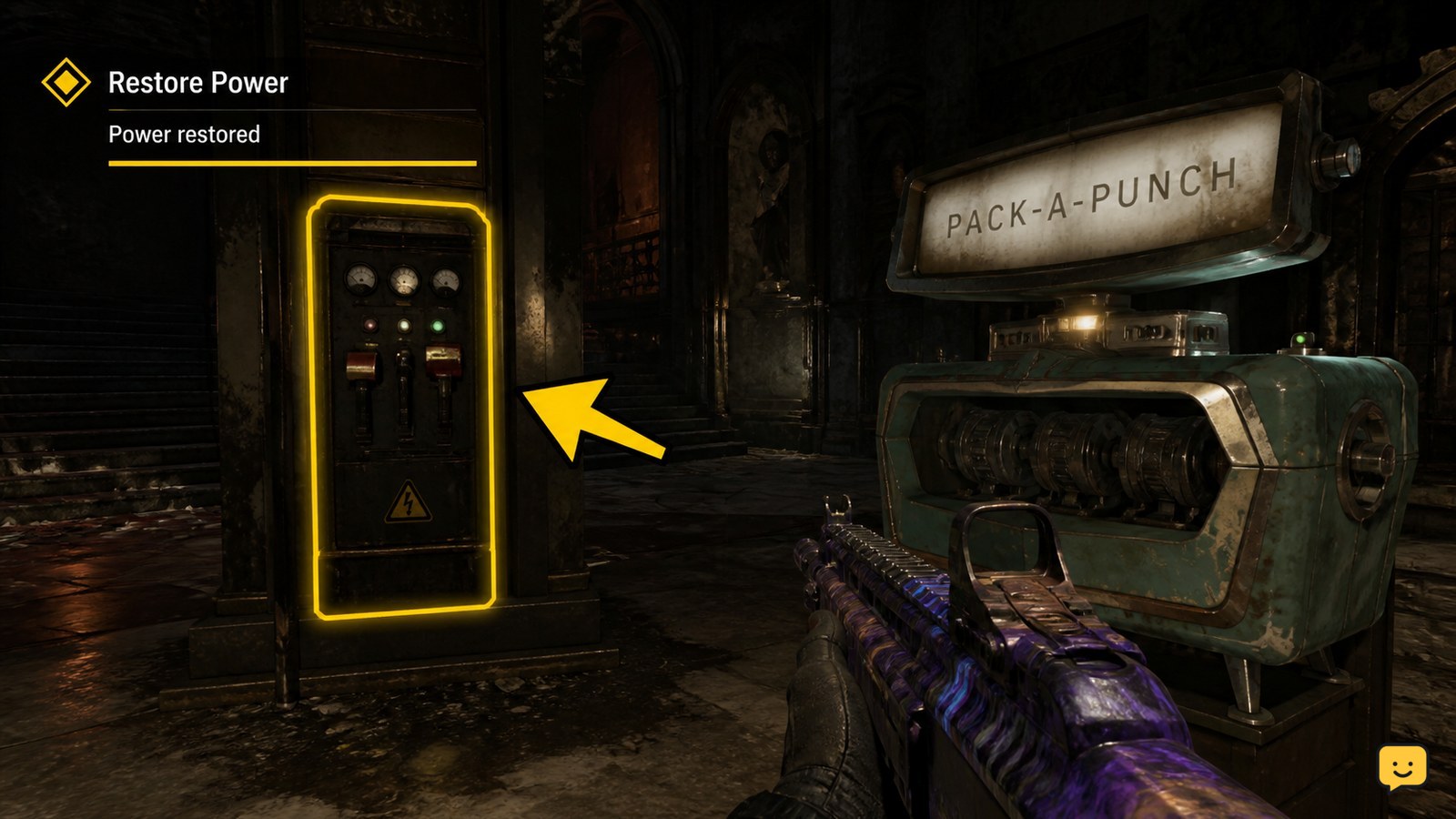 Active Pack-a-Punch route checkpoint in Black Ops 7 Zombies