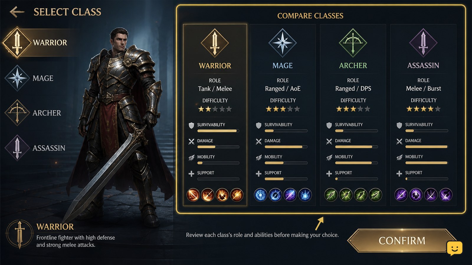 Dragon Sword Awakening Class Guide: Choose a Class