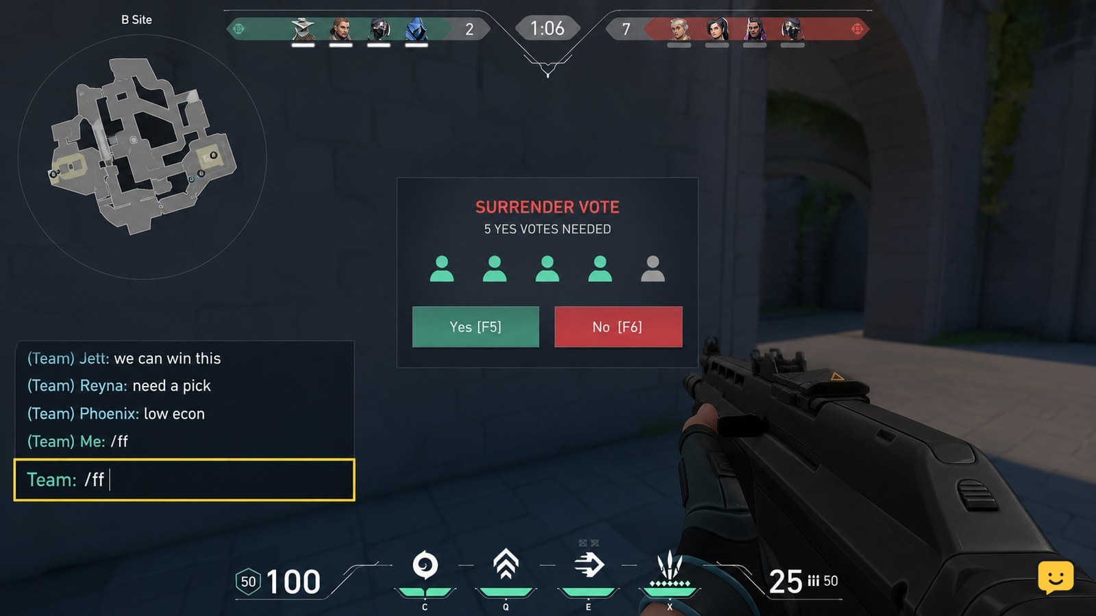 VALORANT How to Surrender a Match: Vote