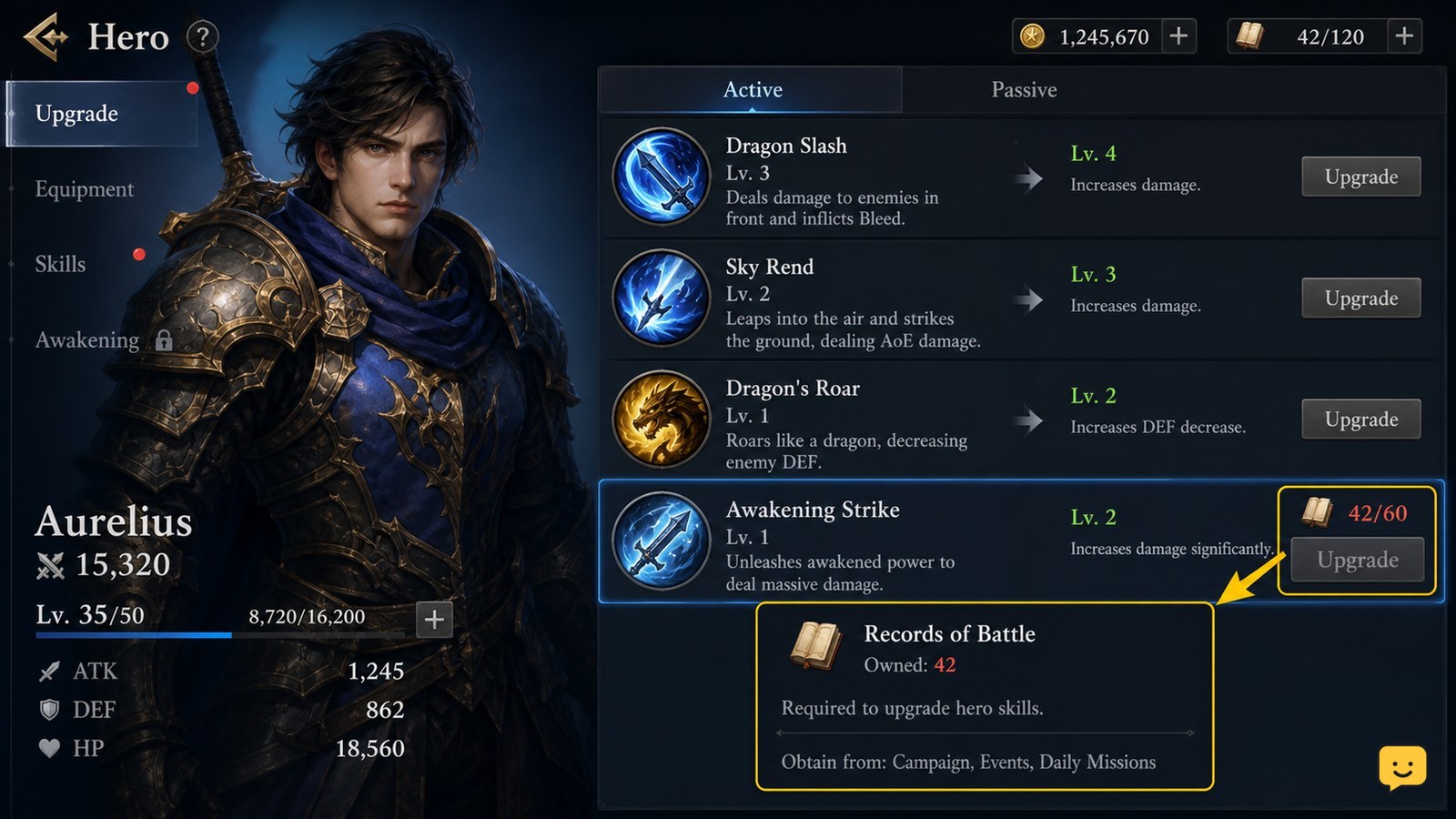 Dragon Sword Awakening How to Unlock New Skills