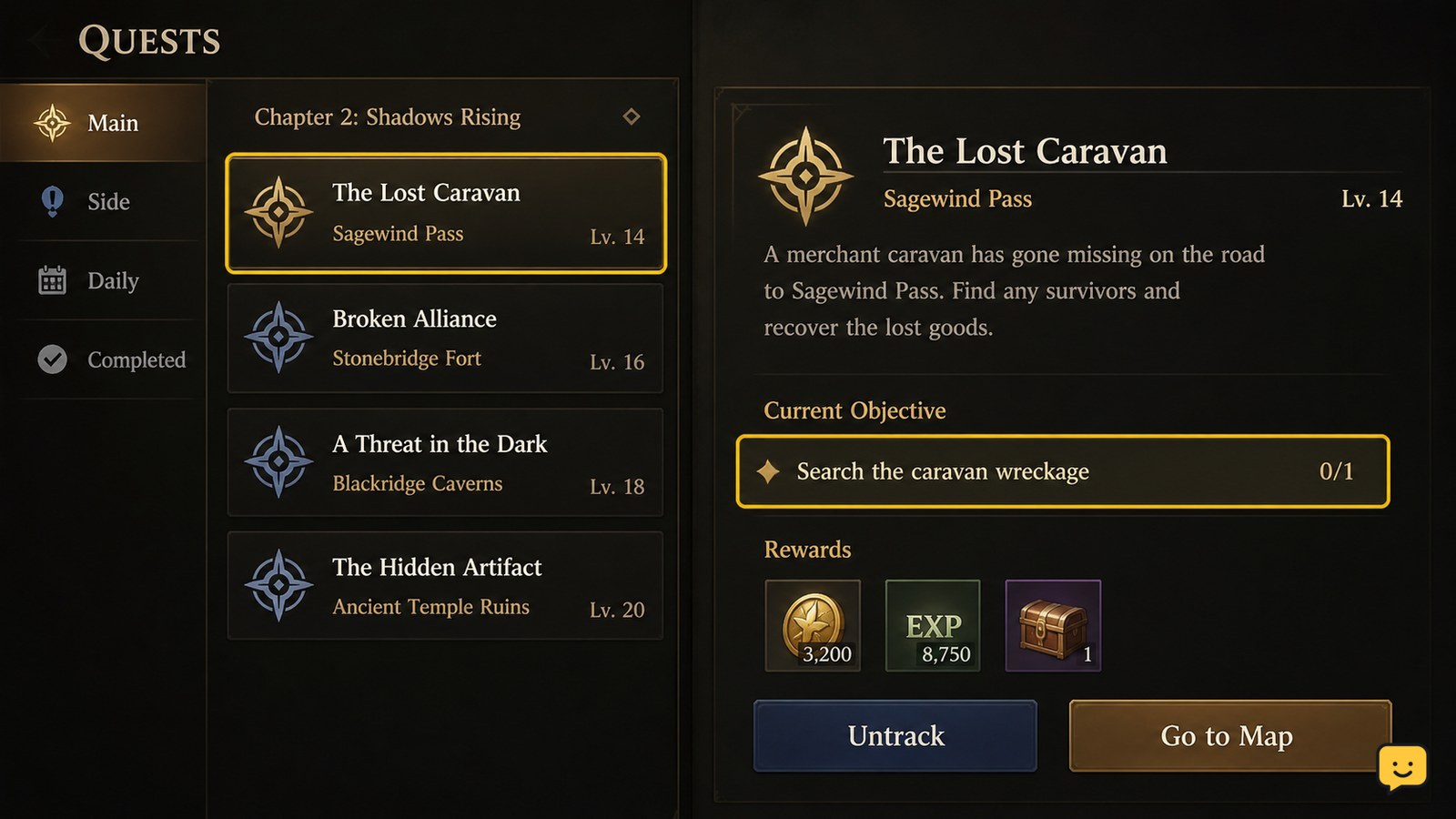 Dragon Sword Awakening How to Use the Quest Log