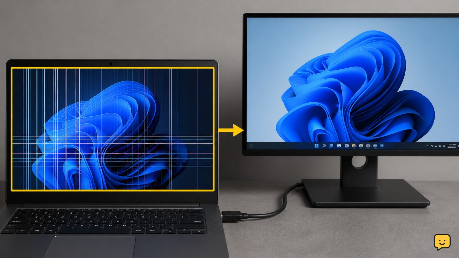 Laptop LCD Lines: Check the Panel or Cable
