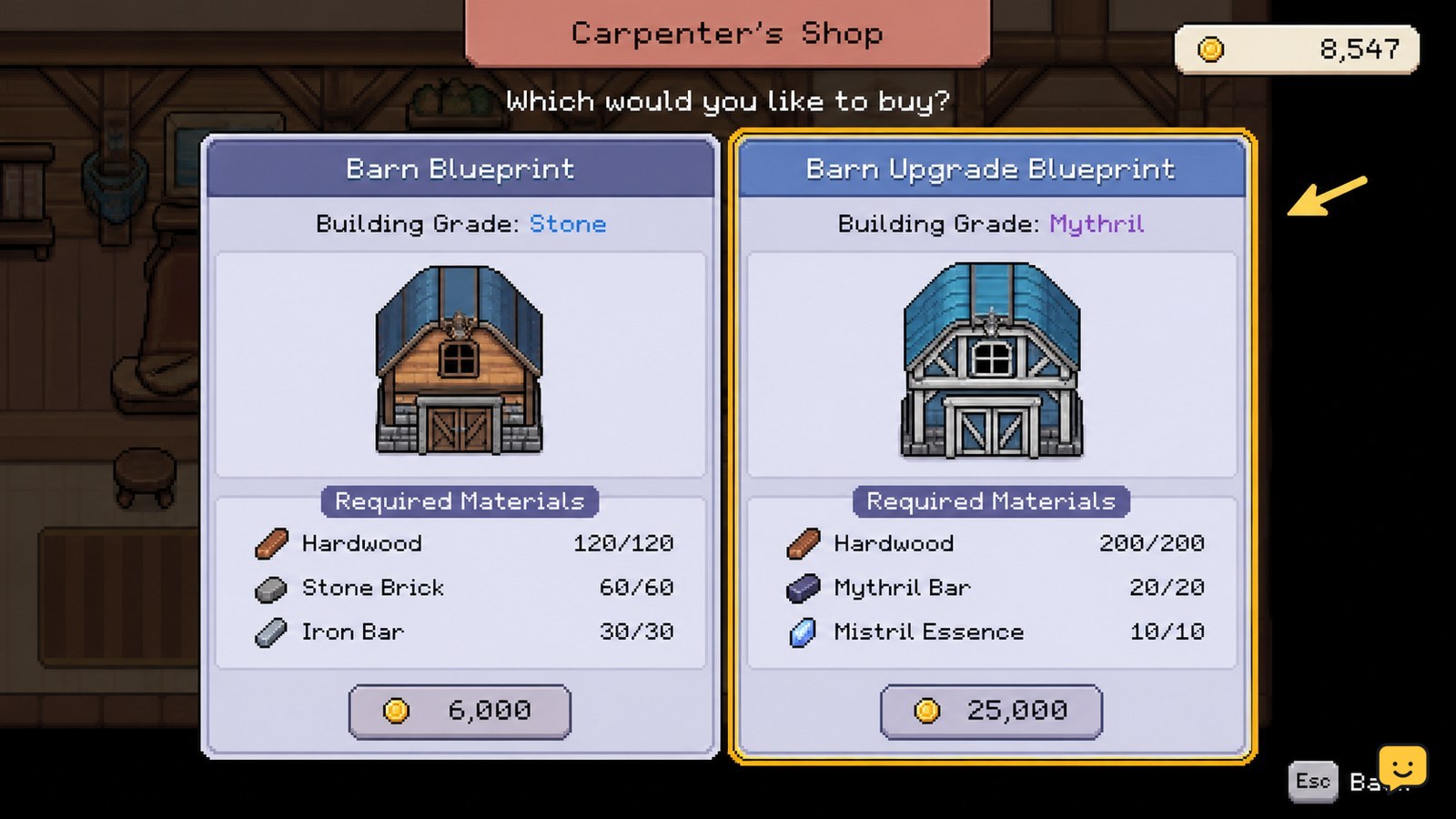 Fields of Mistria How to Upgrade Barn and Coop