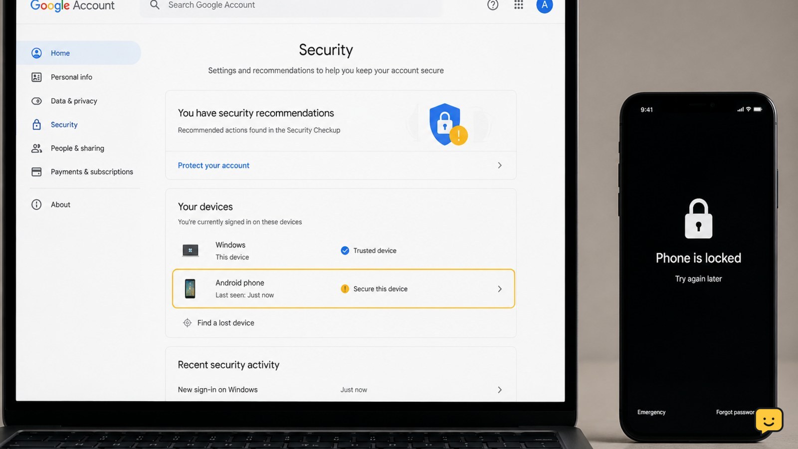 How to Secure a Google Account After a Phone Is Stolen