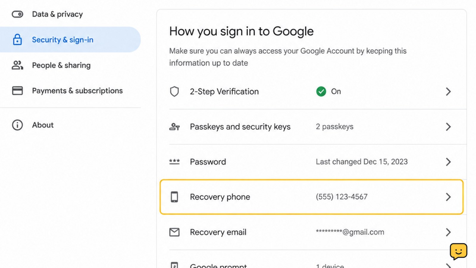 How to Change the Recovery Phone on Your Google Account